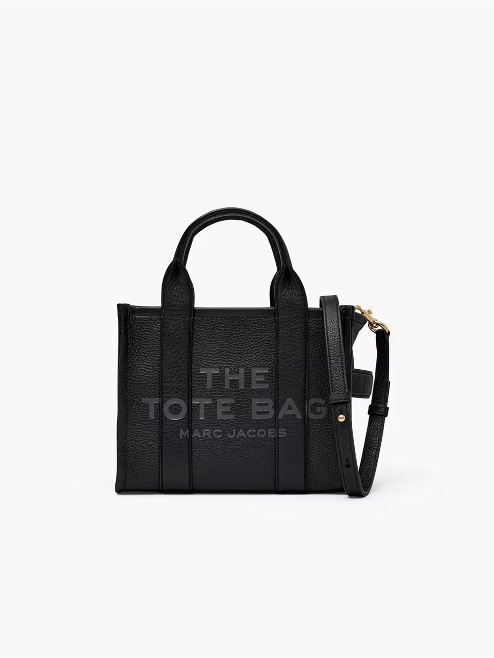 Marc Jacobs MINI Black 'The Tote Bag' Leather Top-Handle & Strap